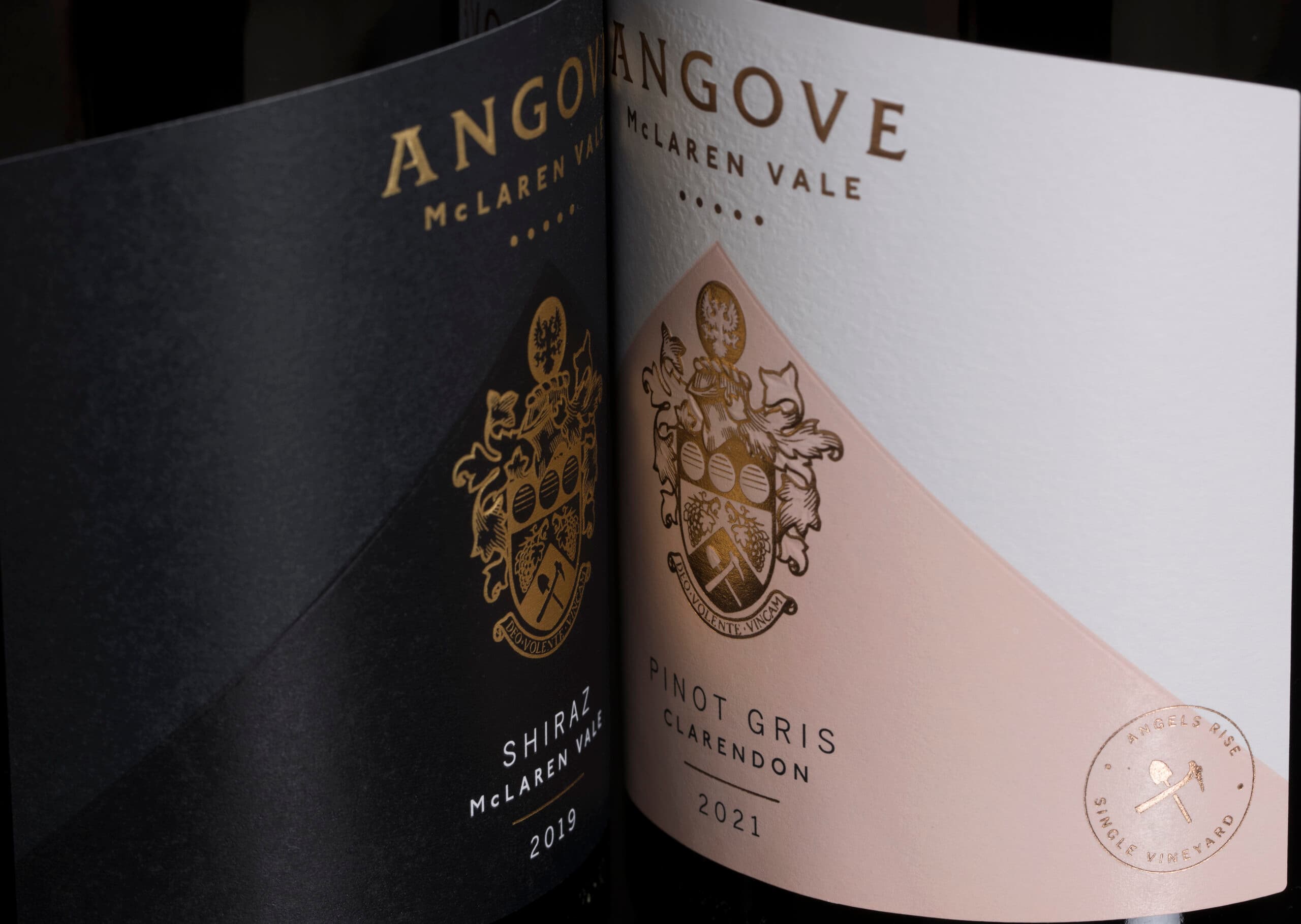 Image of Family Crest blends classic wine label design with a modern look