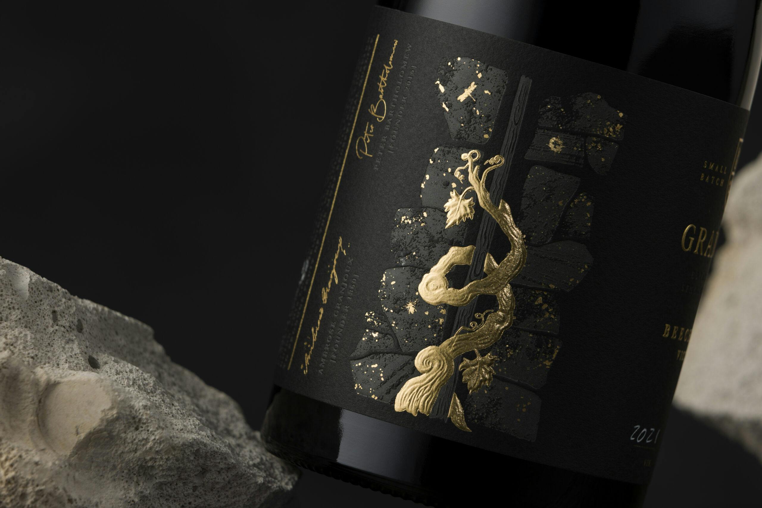 Image of Premium textural wine label tells story of Granjoux